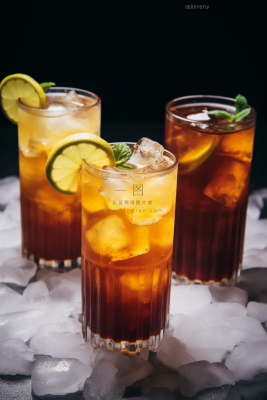 夏日柠檬茶冰镇饮料摄影图