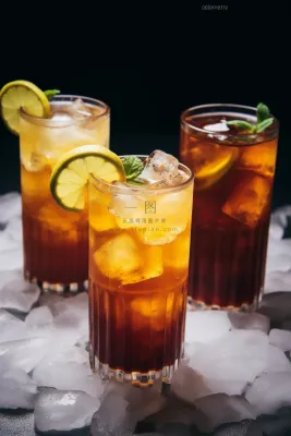 夏日柠檬茶冰镇饮料摄影图