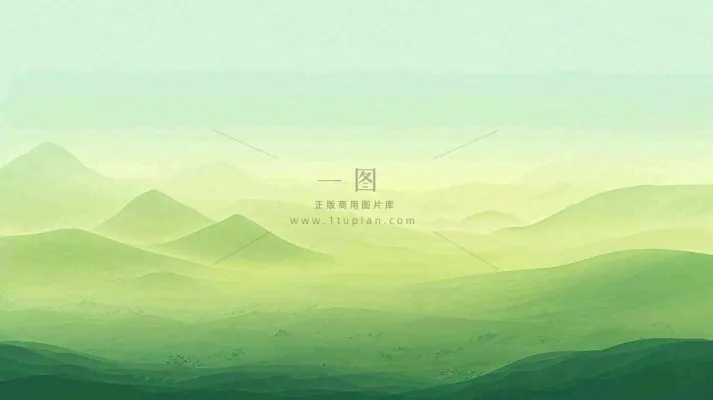 绿色延绵山脉意境国风 绿色延绵山脉意境国风