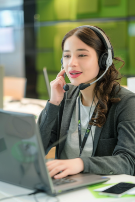 商务客服职业女性摄影图
