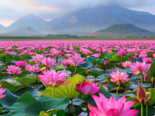 夏天粉色荷花莲花荷叶池塘摄影图 夏天粉色荷花莲花荷叶池塘摄影图
