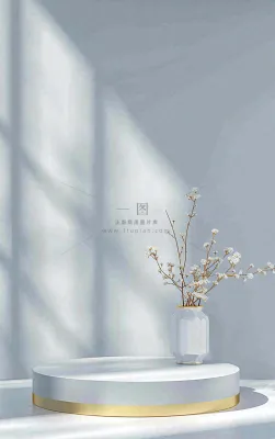 美妆护肤3d展台清新背景 美妆护肤3d展台清新背景