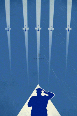 建军蓝色纹理简约军人剪影飞机插画背景 建军蓝色纹理简约军人剪影飞机插画背景