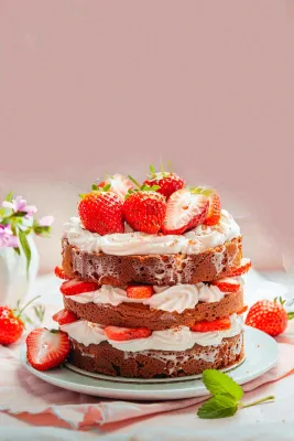 面包蛋糕甜点美食摄影图