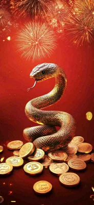 蛇年春节新年背景