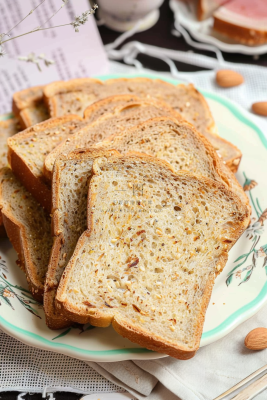 全麦吐司面包甜点美食摄影图