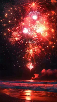 新春春节放烟花庆祝红色喜庆小年除夕夜国庆摄影图 新春春节放烟花庆祝红色喜庆小年除夕夜国庆摄影图