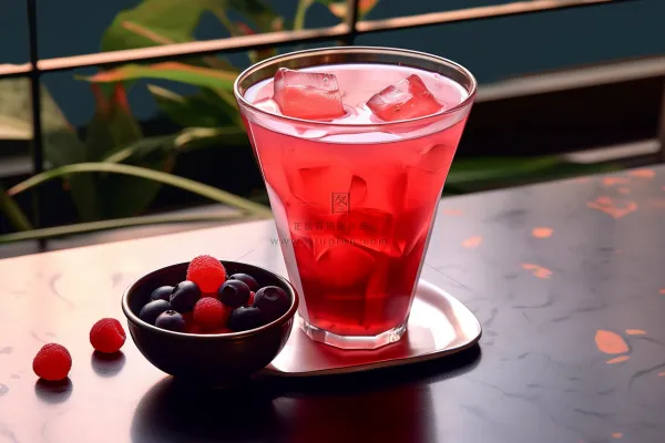莓果鸡尾酒果茶冰镇饮料摄影图