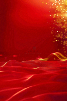 简约红色纹理背景金色颗粒光效科技线条国庆党建年会活动背景