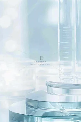 美妆护肤3d展台清新背景