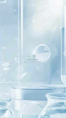 美妆护肤3d展台清新背景