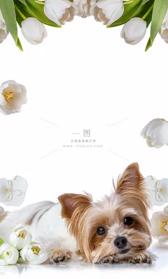 宠物美容院猫狗卡通插画背景 宠物美容院猫狗卡通插画背景