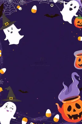 万圣节南瓜灯捣蛋恐怖背景