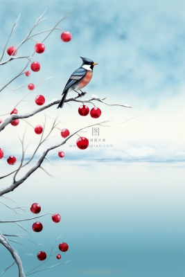 简约山水冬天冰冷背景 简约山水冬天冰冷背景