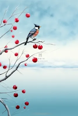 简约山水冬天冰冷背景 简约山水冬天冰冷背景