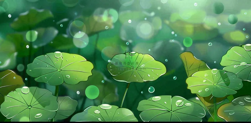 秋天插画风景处暑背景 秋天插画风景处暑背景