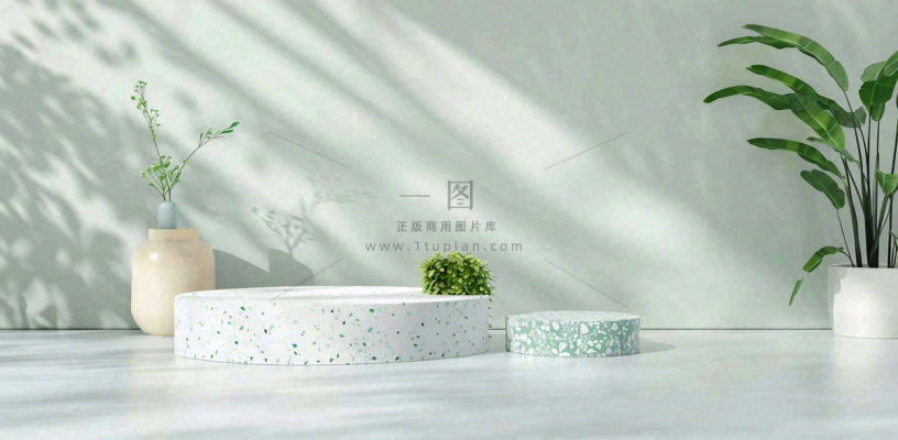 美妆护肤3d展台清新背景 美妆护肤3d展台清新背景