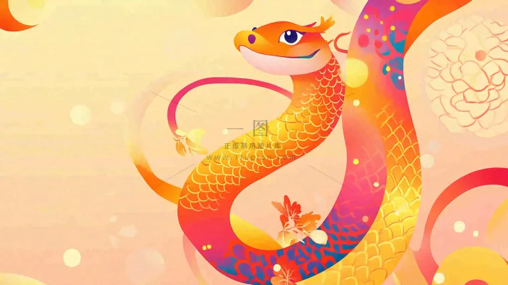 蛇年春节新年背景