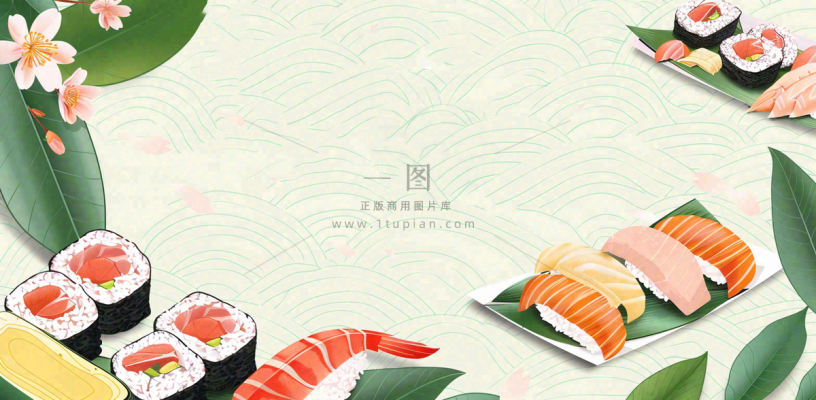 日韩料理美食摄影图背景