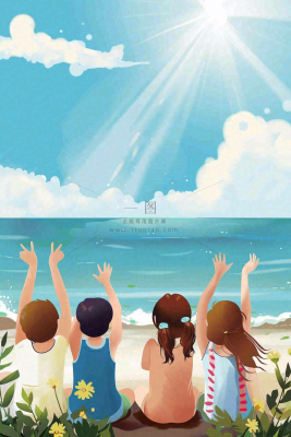 学生毕业季考试青春插画背景