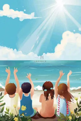 学生毕业季考试青春插画背景