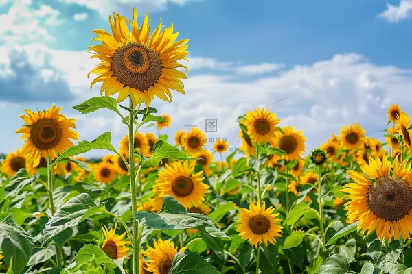 向日葵向阳鲜花摄影图