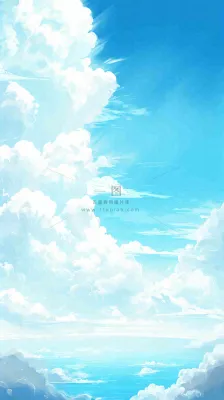 海洋海面蓝天云层白云清新春天夏天阳光，立夏夏至大暑小暑