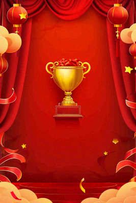 销量冠军销售红色大气奖杯背景 销量冠军销售红色大气奖杯背景