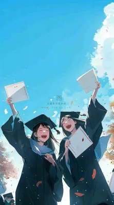 学生毕业季考试青春插画背景 学生毕业季考试青春插画背景