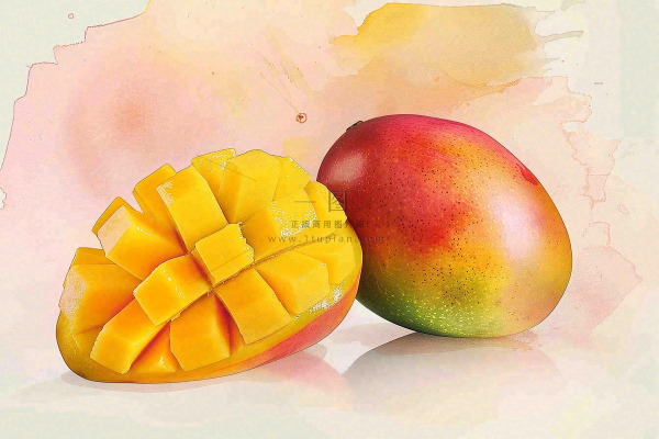 新鲜芒果水果摄影图