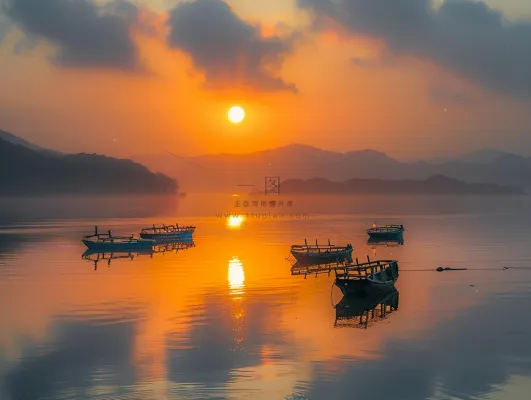 清晨日出朝霞云层摄影图