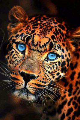 猎豹凶猛的豹子头部面部特写保护动物摄影图