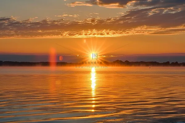 夏日落日海报沙滩晚霞摄影图