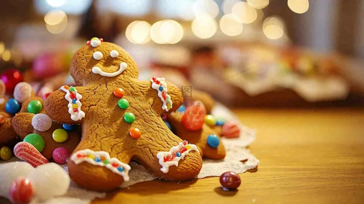 糖果姜饼人圣诞摄影图 糖果姜饼人圣诞摄影图