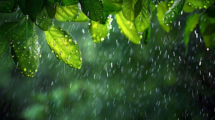 春天雨水森林植物的雨滴谷雨摄影图 春天雨水森林植物的雨滴谷雨摄影图