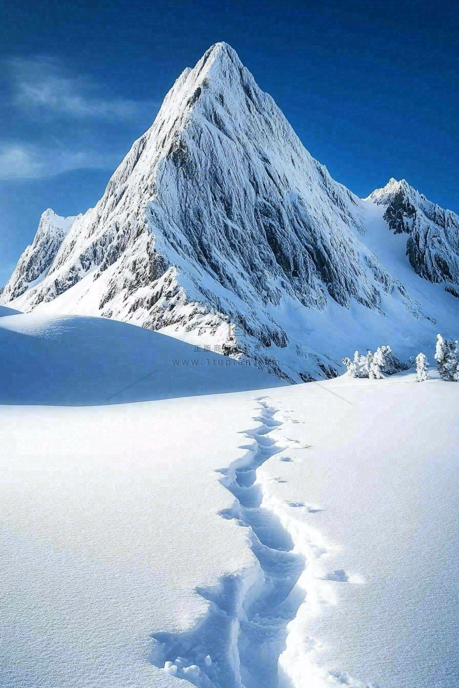 高原高山雪山风光风景摄影图