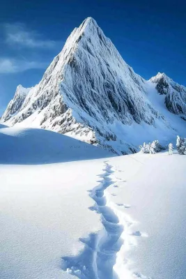 高原高山雪山风光风景摄影图
