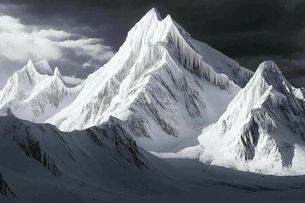 高原高山雪山风光风景摄影图