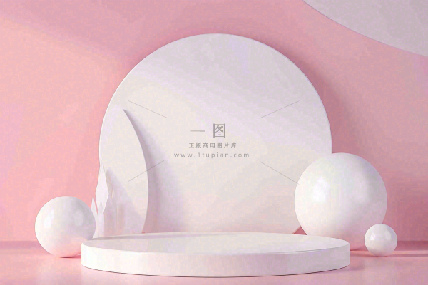 美妆护肤3d展台清新背景 美妆护肤3d展台清新背景