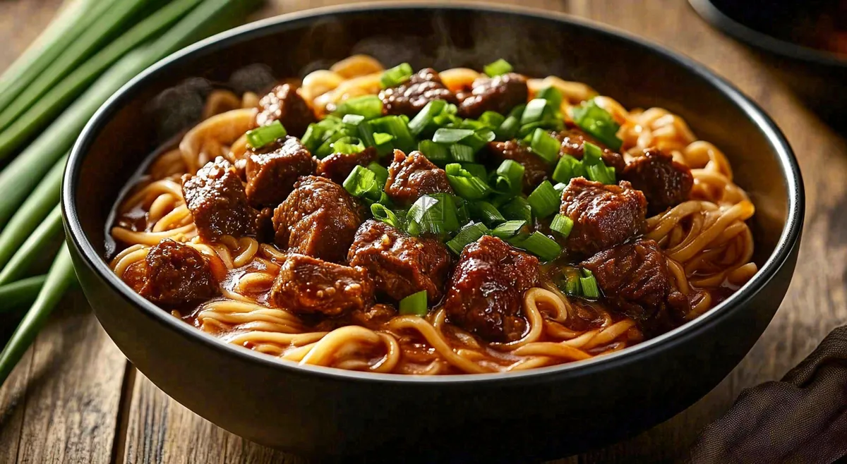 红烧牛肉面粉美食面食摄影图