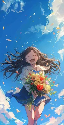 学生毕业季考试青春插画背景