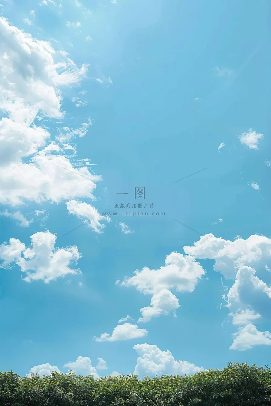 蓝天白云天气天空摄影图