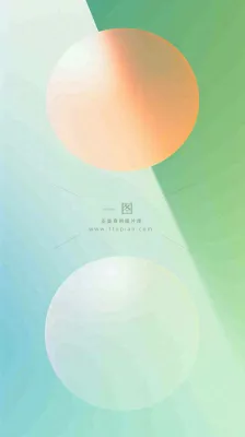 清新渐变背景前的彩色圆球,时尚 清新渐变背景前的彩色圆球,时尚