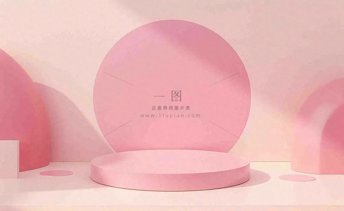 美妆护肤3d展台清新背景