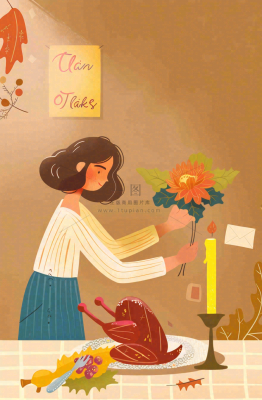 感恩节宣传插画海报背景