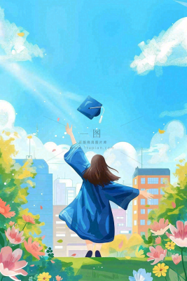 学生毕业季考试青春插画背景 学生毕业季考试青春插画背景