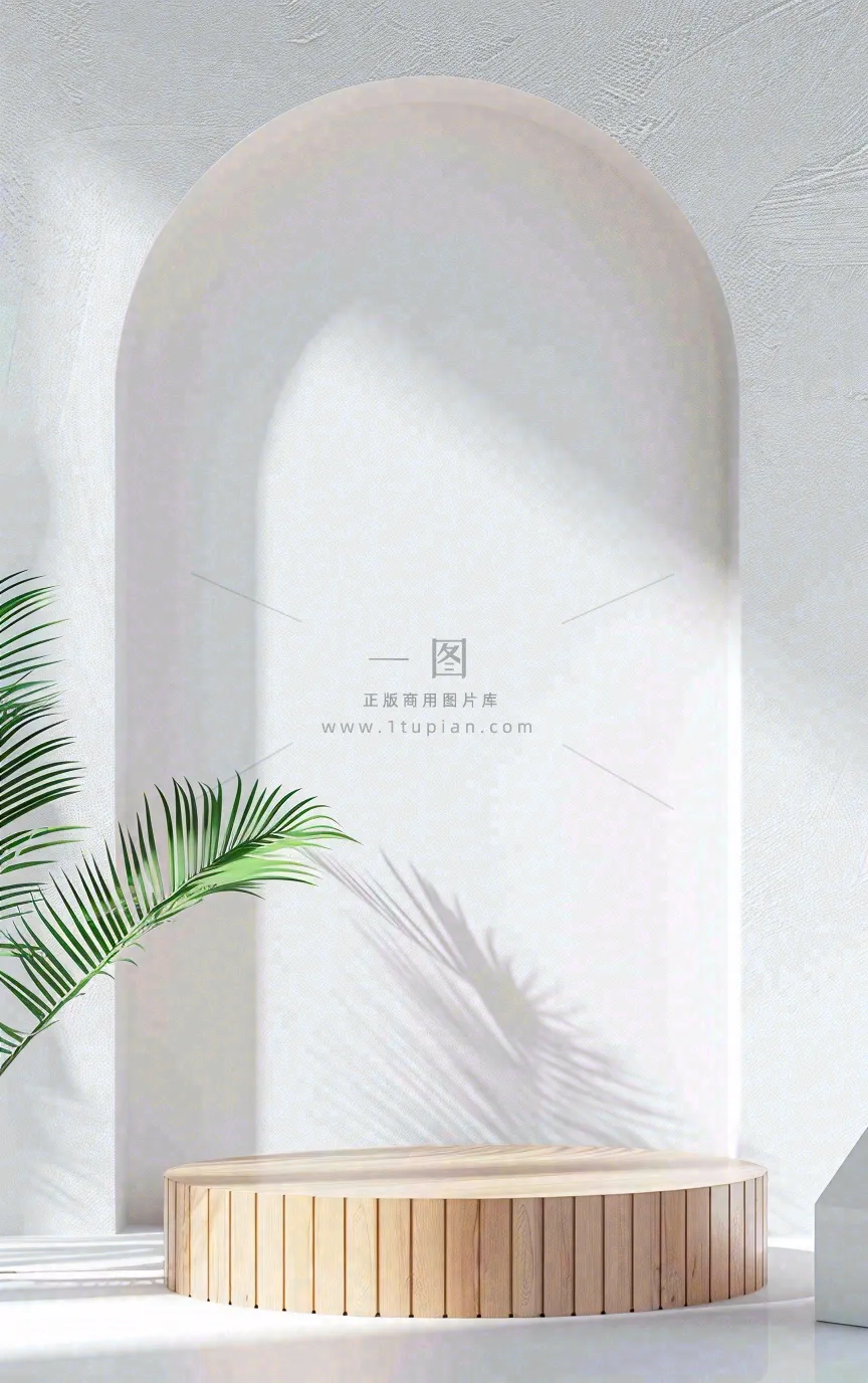 美妆护肤3d展台清新背景