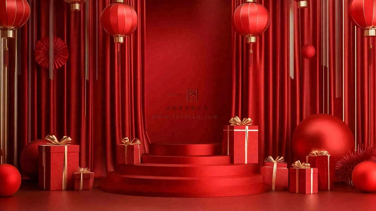 年货节促销电商背景