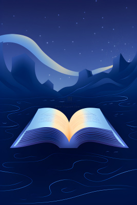书籍简约发光蓝色背景 书籍简约发光蓝色背景