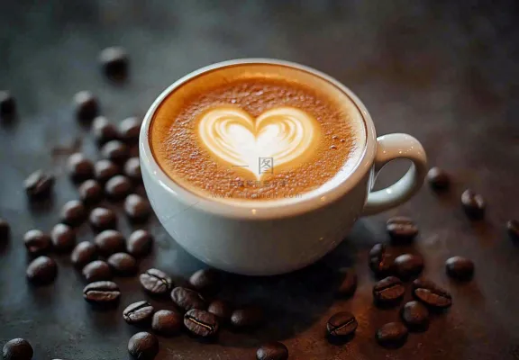 咖啡拿铁下午茶饮品摄影图